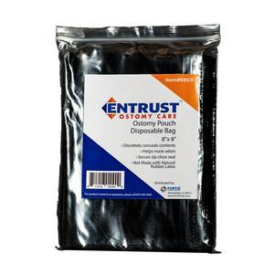 Image of Fortis Entrust™ Ostomy Pouch, Disposable Bag, 8" x 8" - REPLACES ZR97239