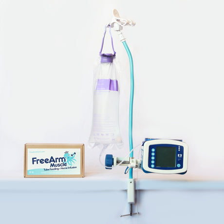 Image of FreeArm Muscle Tube Feeding and Infusion Holder, Blue