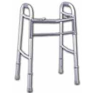 Image of Guardian Easy Care Adult Folding Walker 5" Fixed Wheels