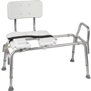 Image of Heavy Duty Sliding Transfer Bench W/Cut-Out Seat
