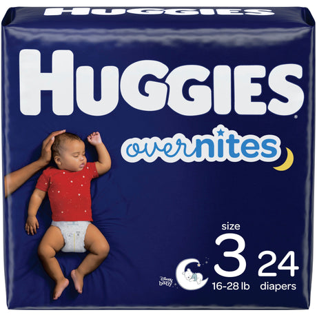 Image of Huggies OverNites Diapers, Size 3, Jumbo Pack