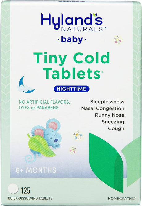 Image of Hyland's Baby Nighttime Tiny Cold Tablets, 125 ct