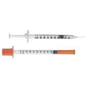 Image of Insulin Syringe with Ultra-Fine Needle 30G x 1/2", 1 mL (100 count)