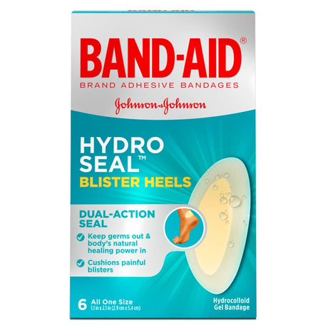 Image of Johnson & Johnson Band-Aid® Hydro Seal™ Blister Heel Bandage, 1.1" x 2.1" 6 Count