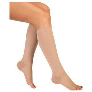 Image of Juzo Basic, Knee-High 30-40 mmHg, Open Toe, Short, Beige, Size 2