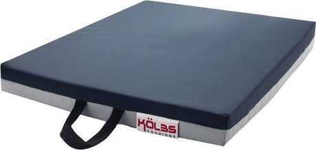 Image of K2 Health Products Gel Supreme Wheelchair Seat Cushion 16" L x 16" x 3" H, Leak-Proof Bladder, Non-Slip Base