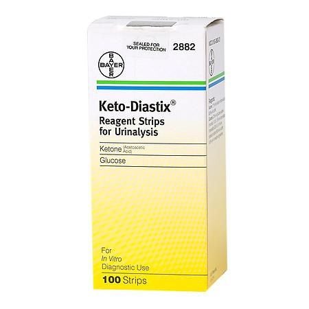 Image of Keto-Diastix® Reagent Test Strip, Glucose and Ketone (100 count)