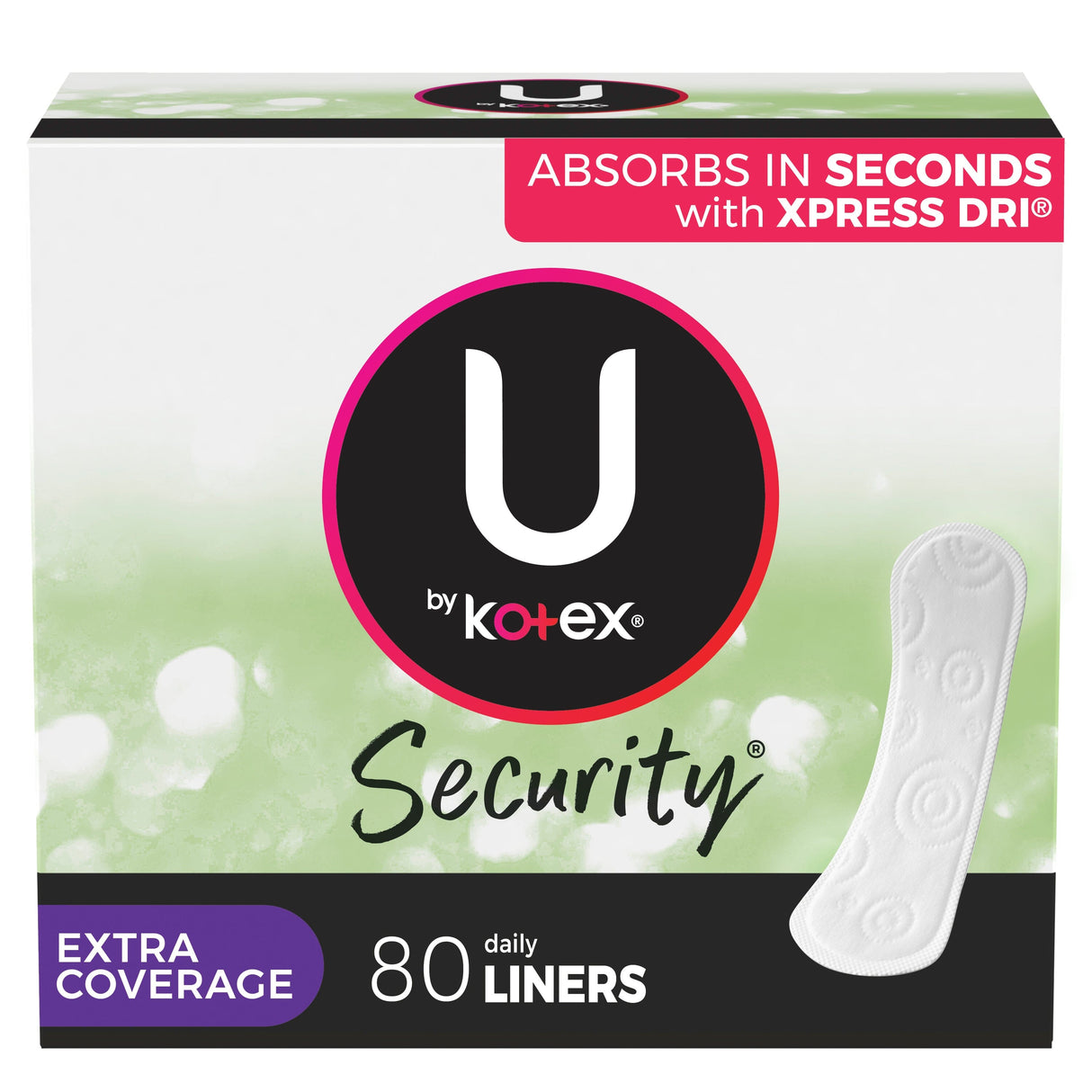 Image of Kimberly Clark U by Kotex® Premium Flat Lightdays® Extra Coverage Unscented Panty Liner