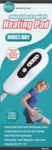 Image of King Size Heating Pad, Moist/Dry, 12" x 24", 90 Minute Auto Off