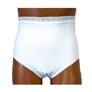 Image of Ladies Split Crotch Ostomy Support Panty White, 2X-Large, Size 14, Left
