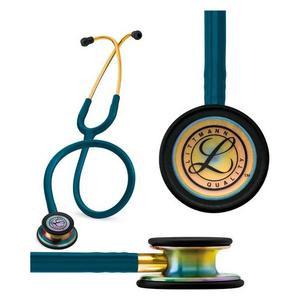 Littmann Classic III Stethoscope, Rainbow-Finish, Caribbean Blue Tube, 27