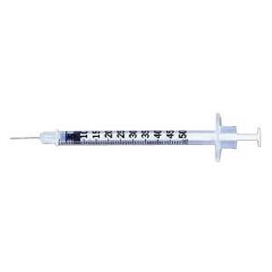 Image of Lo-Dose Insulin Syringe with Micro-Fine IV Needle 28G x 1/2", 1/2 mL (100 count)