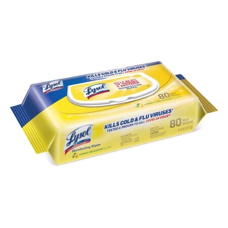 Image of Lysol Disinfecting Wipes Lemon & Lime Blossom Scent - 80 Count Soft Pack
