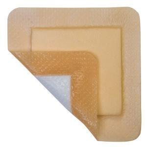 Image of MediPlus Silicone Comfort Foam Adhesive Border  3" x 3", Pad Size 1.75" x 1.75"