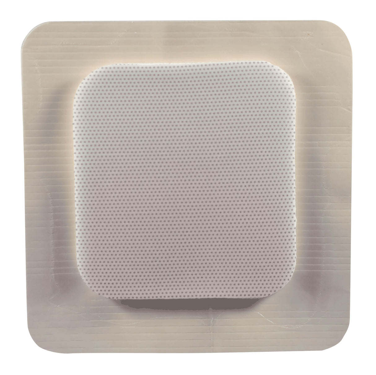 Image of MediPurpose MediPlus™ Comfort Foam Border Ag Island Dressing, Sterile 6" x 6", 4" x 4" Pad Size