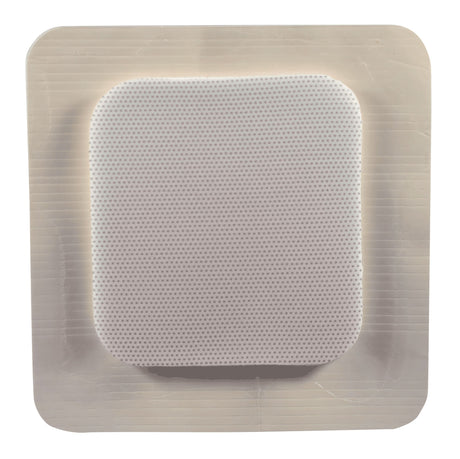 Image of MediPurpose MediPlus™ Comfort Foam Border Ag Island Dressing, Sterile 6" x 6", 4" x 4" Pad Size