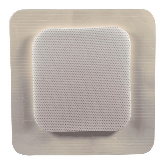 Image of MediPurpose MediPlus™ Comfort Foam Border Ag Island Dressing, Sterile 8" x 8", 5-1/2" x 5-1/2" Pad Size