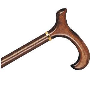 Image of Men's Derby Handle Cane, Brown Stain, 36" - 37"