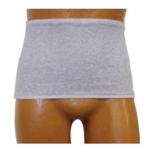 Image of Men's Wrap/Brief with Open Crotch and Built-in Ostomy Barrier/Support Gray Large 40-42, Dual