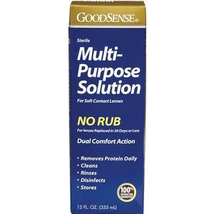 Image of Multi-Purpose Saline Solution for Soft Contact Lenses, 12 oz.
