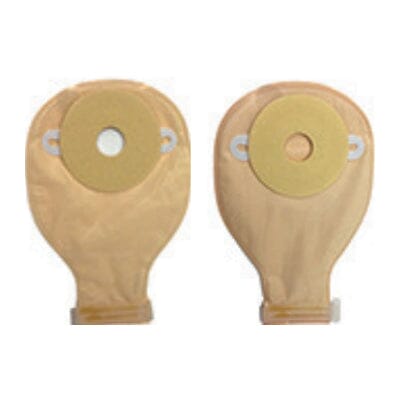 Image of Nu-Hope Brief Drainable Pouch, 1'' Stoma, Pre-Cut, Nu-Comfort Standard Wear Barrier, Post-Operative, Deep Convex, 12 oz Capacity