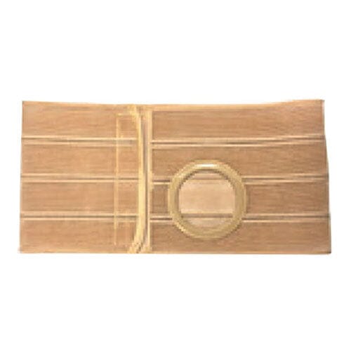 Image of Nu-Hope Nu-Form™ Support Belt, 3-1/8" Stoma, 7" Wide, Left, Prolapse Strap, 1-1/2" From Bottom, Small (28" to 32" Waist), Beige