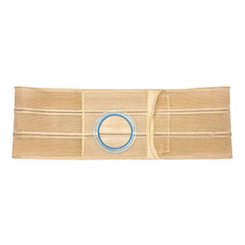 Image of Nu-Hope Support Belt, Original Flat Panel, 2-7/8'' Stoma, 8'' Wide, Right, 1'' From Bottom, Large (36" to 41" Waist), Beige