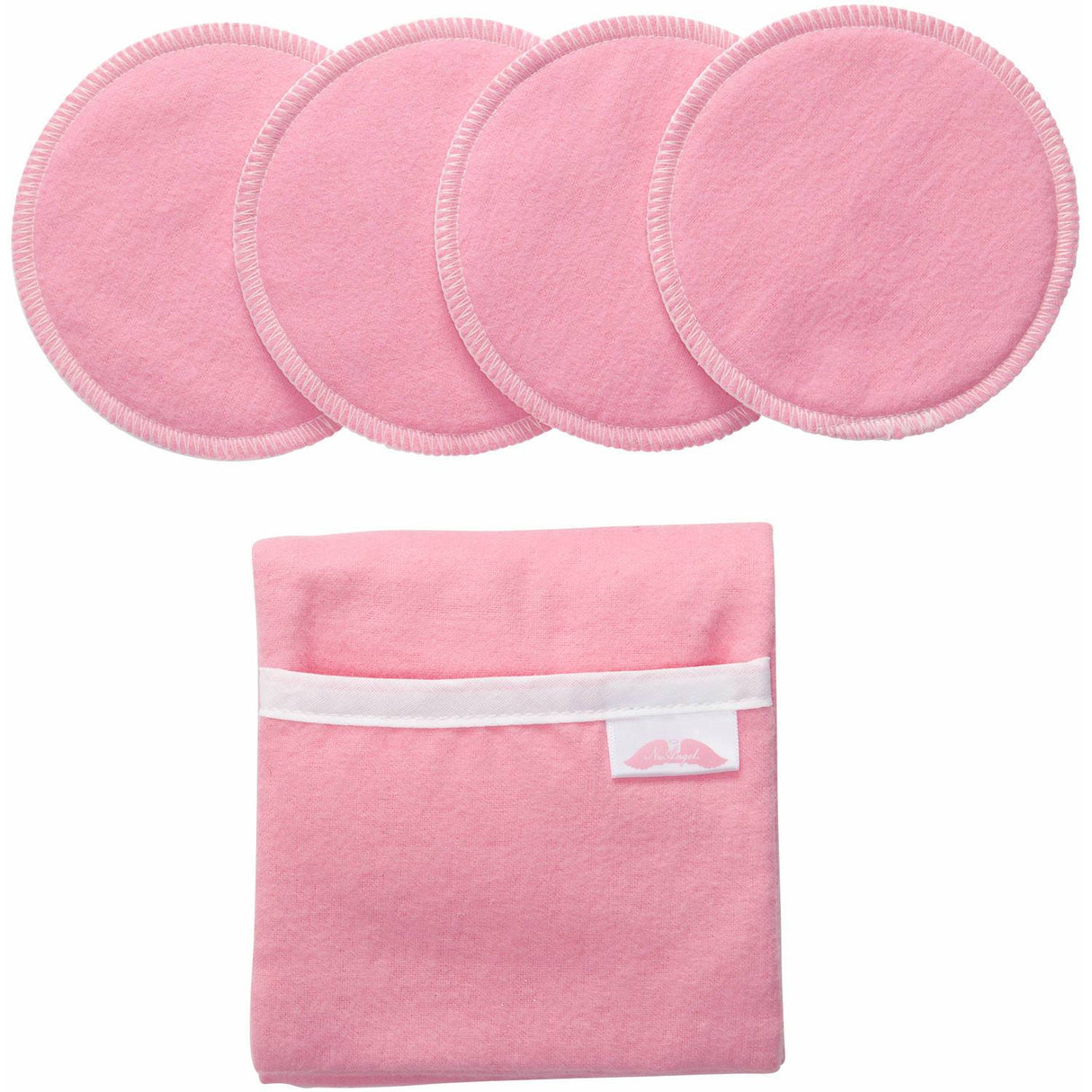 Image of NuAngel Pink "Flip and Go" Nursing Pad Case 4 Pads