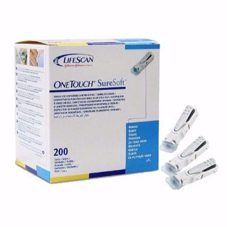 Image of OneTouch® SureSoft™ Regular Disposable Lancing Device 21G - Box of 200