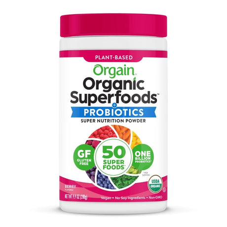 Image of Orgain Organic Superfoods All-In-One Super Nutrition Powder, Berry Flavor, 0.62 lb Canister