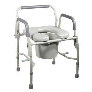 Image of Padded Seat Droparm Commode KD