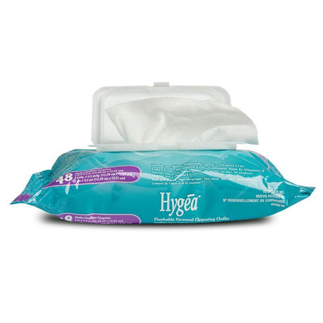 Image of PDI Inc Hygea® Flushable Personal Cleansing Cloths 5-1/2" x 7"