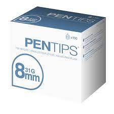 Image of Pentips Pen Needle 31G x 8 mm (100 count)