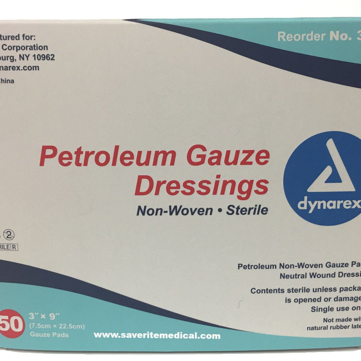 Petroleum Gauze Dressing 3" x 9" Save Rite Medical