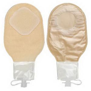 Image of Hollister Pouchkins One-Piece Infant Urostomy Pouch, Up to 1-1/2" Cut-to-Fit Flat SoftFlex Skin Barrier, 8-3/4" L, Transparent