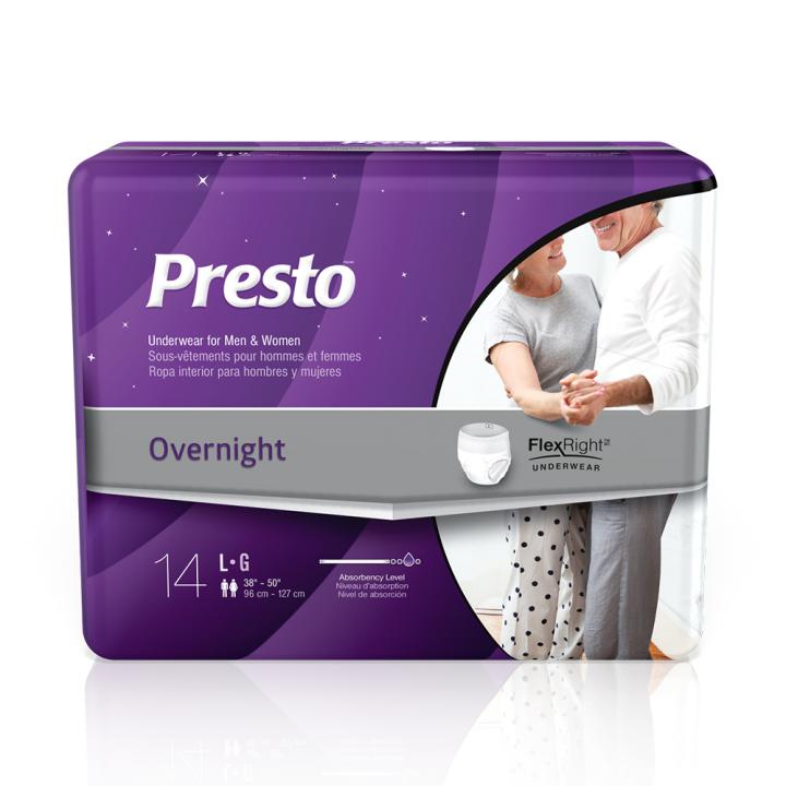 Image of Presto Overnight Discreet Underwear with FlexRight™