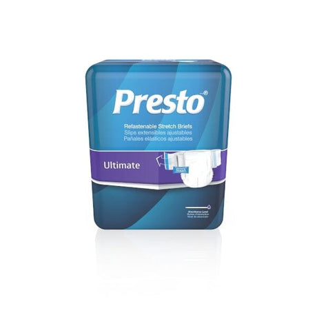 Image of Presto® Ultimate Stretch Incontinence Brief, Medium - Regular, 16 Pack