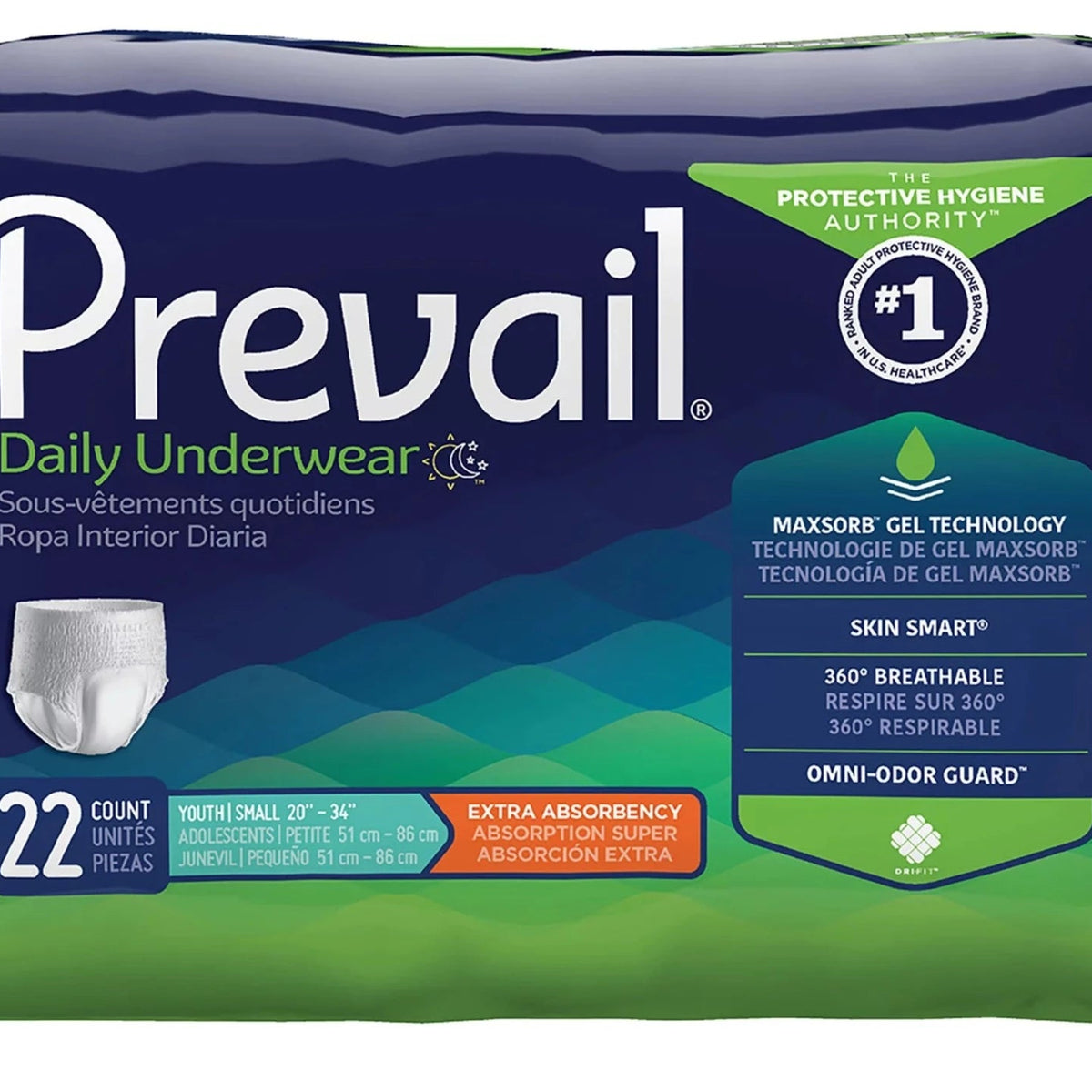 Prevail Per-Fit Daily Underwear, Adult, Female, Medium, 34 to 36