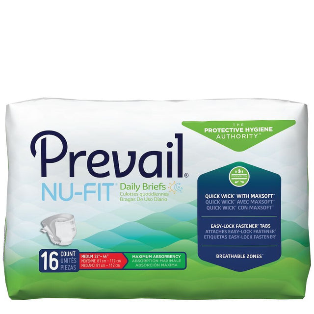 Image of Prevail Nu-Fit Adult Daily Briefs, Maximum Absorbency