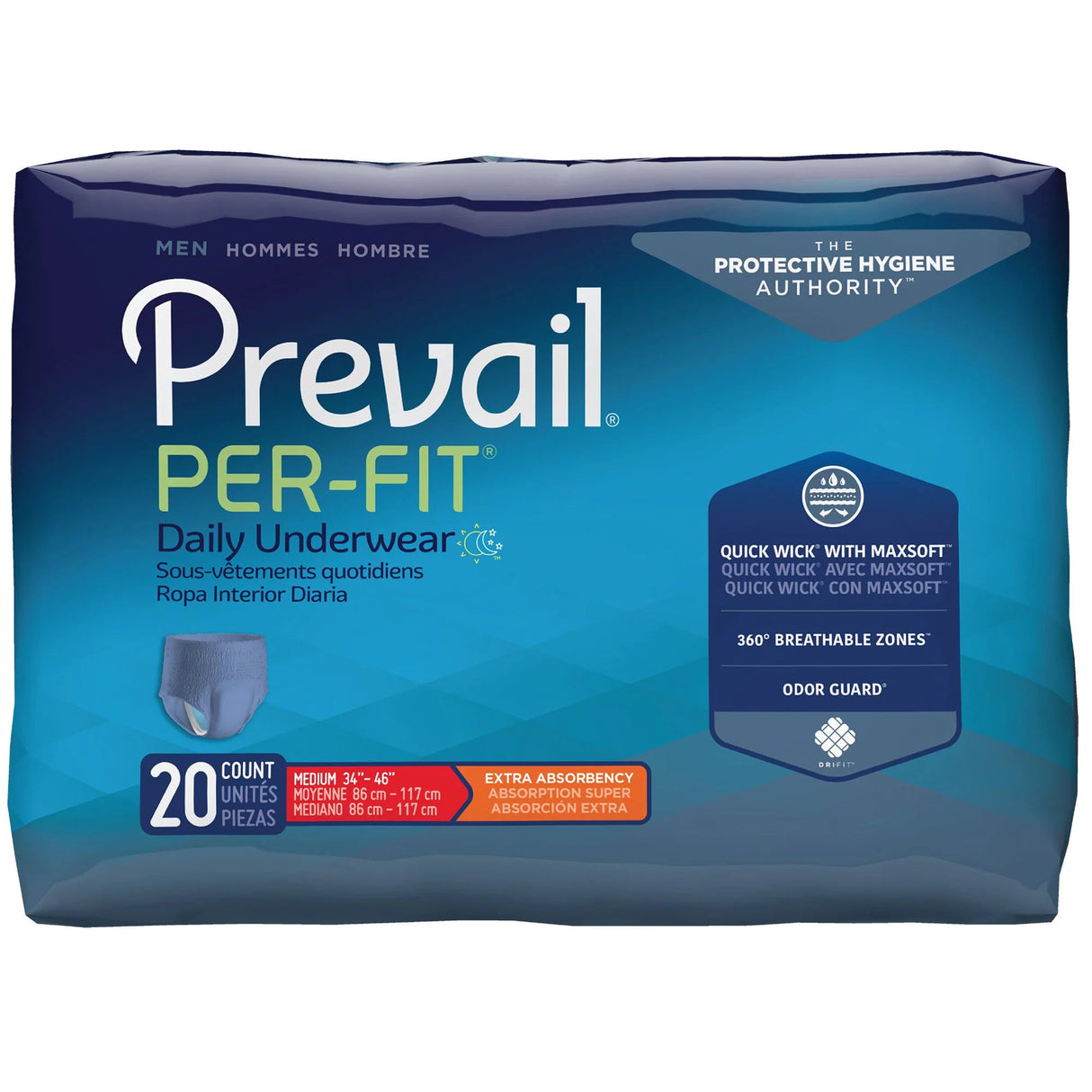 Image of Prevail Per-Fit Men's Protective Underwear - Extra Absorbency