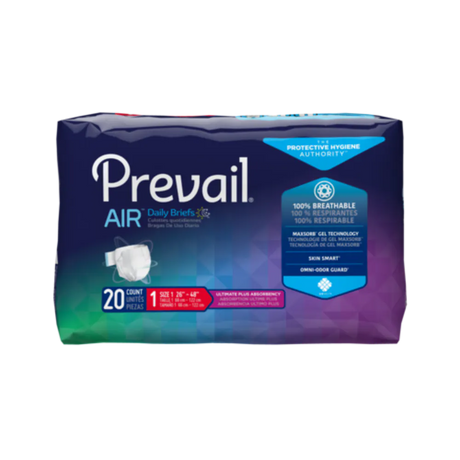 Image of Prevail® Air Plus™ Unisex Daily Briefs, Ultimate Absorbency