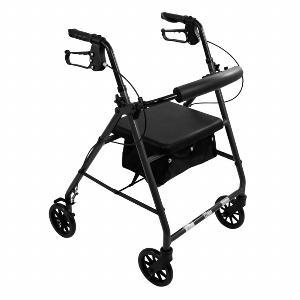 Image of ProBasics Aluminum Rollator, 6" Wheels, Black, 300 lb Weight Capacity, REPLACES ZCHMT25BLK