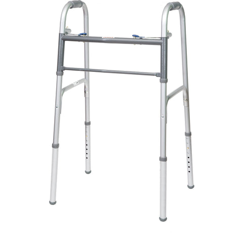 Image of ProBasics Economy Two-Button Folding Steel Walker, (Adult)