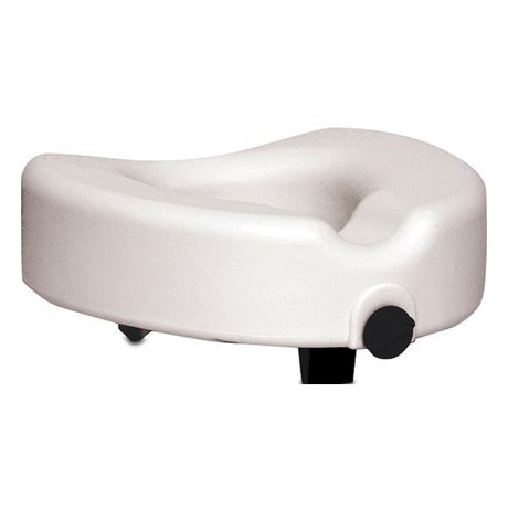 Image of ProBasics™ Raised Toilet Seat, with Lock, 17" x 4.5" Depth 17" 350 lb Capacity, White