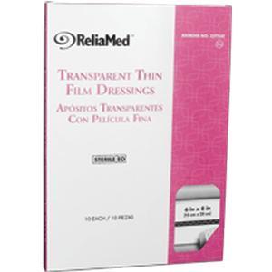 Image of ReliaMed Sterile Latex-Free Transparent Thin Film Adhesive Dressing 6" x 8"