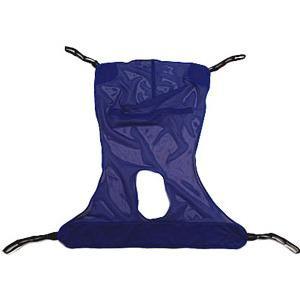 Image of Reliant Full Body Sling with Commode Opening, X-Large, Blue, Mesh