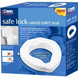 Image of Safe Lock Raised Toilet Seat, 500 Lb  Capacity