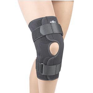Image of Safe-T-Sport Hinged Knee Brace, Neoprene, Medium, Black