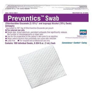Image of Safety-Med Products Prevantics™ Antiseptic Skin Prep Pads, 3-1/8'' x 1-1/8''
