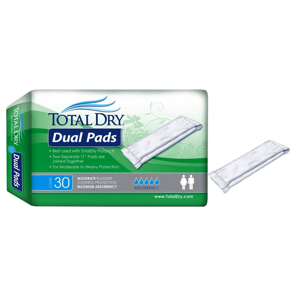 Secure Personal Care TotalDry™ Dual Incontinence Pad, 1000mL Capacity,